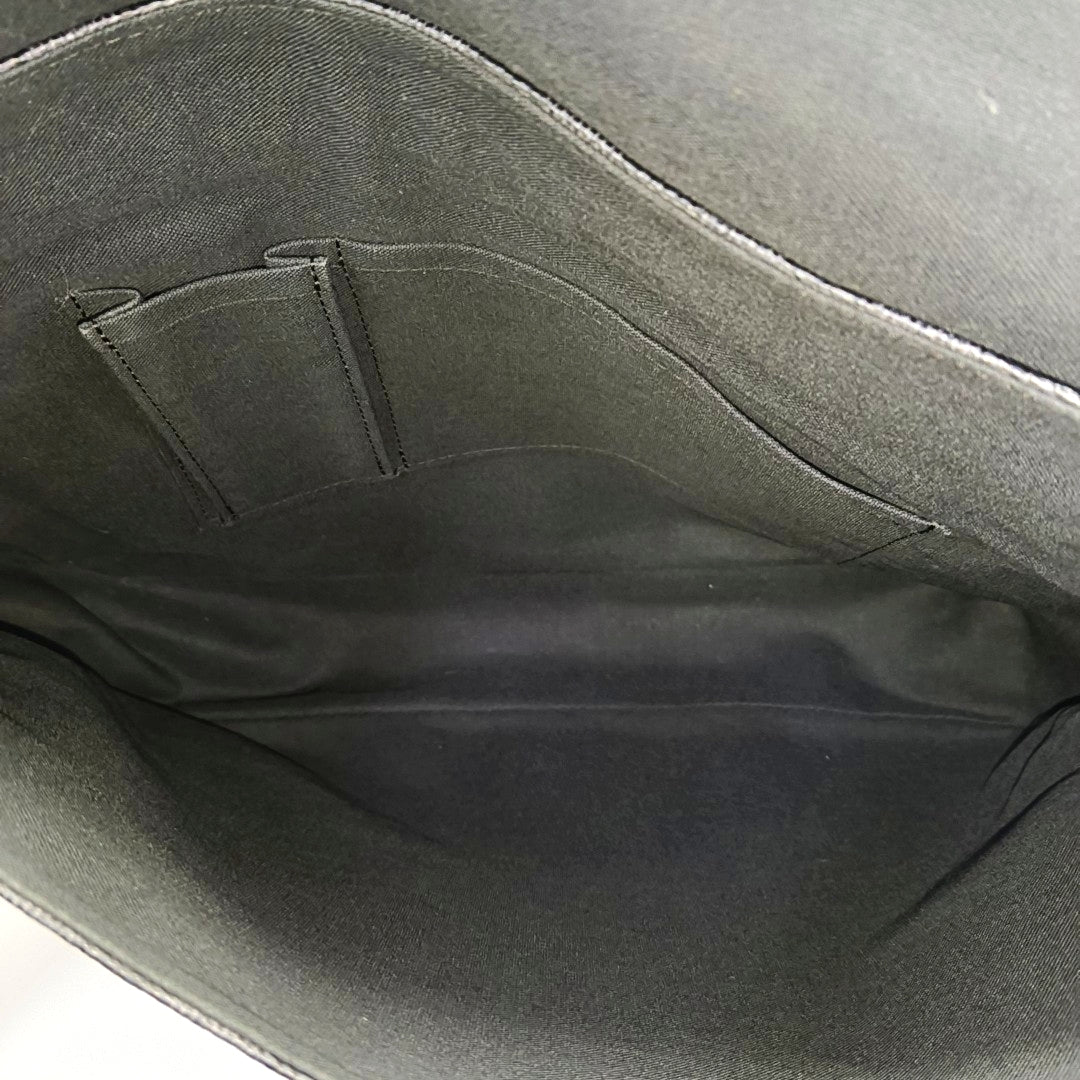 Monogram Coated Canvas Shoulder Bag Black