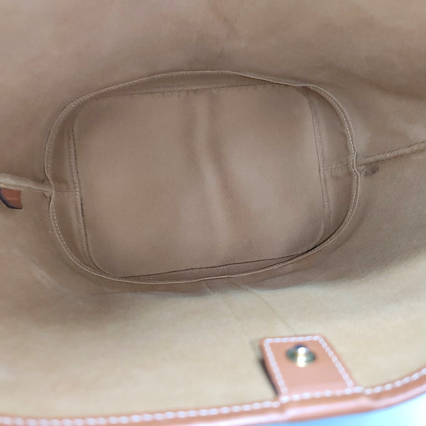 Authenticated pre-owned  TRIOMPHE CANVAS Medium Coated Canvas Brown - Bucket Bag at Looply