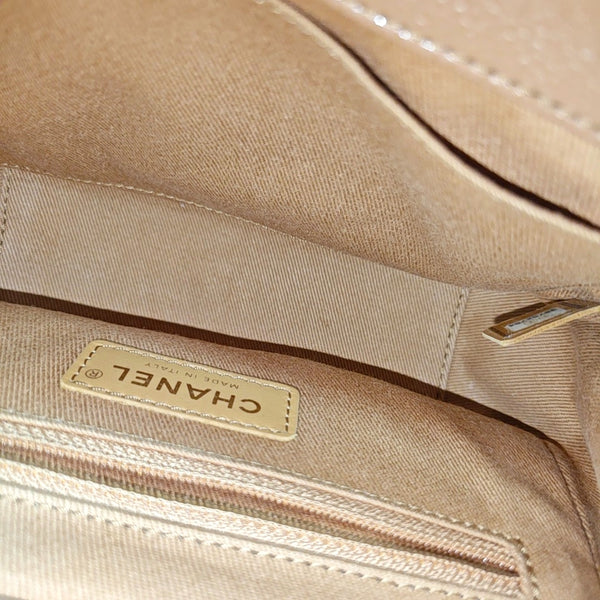 COCO HANDLE Mini Quilted Grained Calfskin Brown