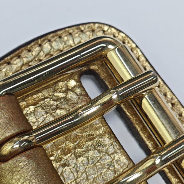 Leather Belt Gold
