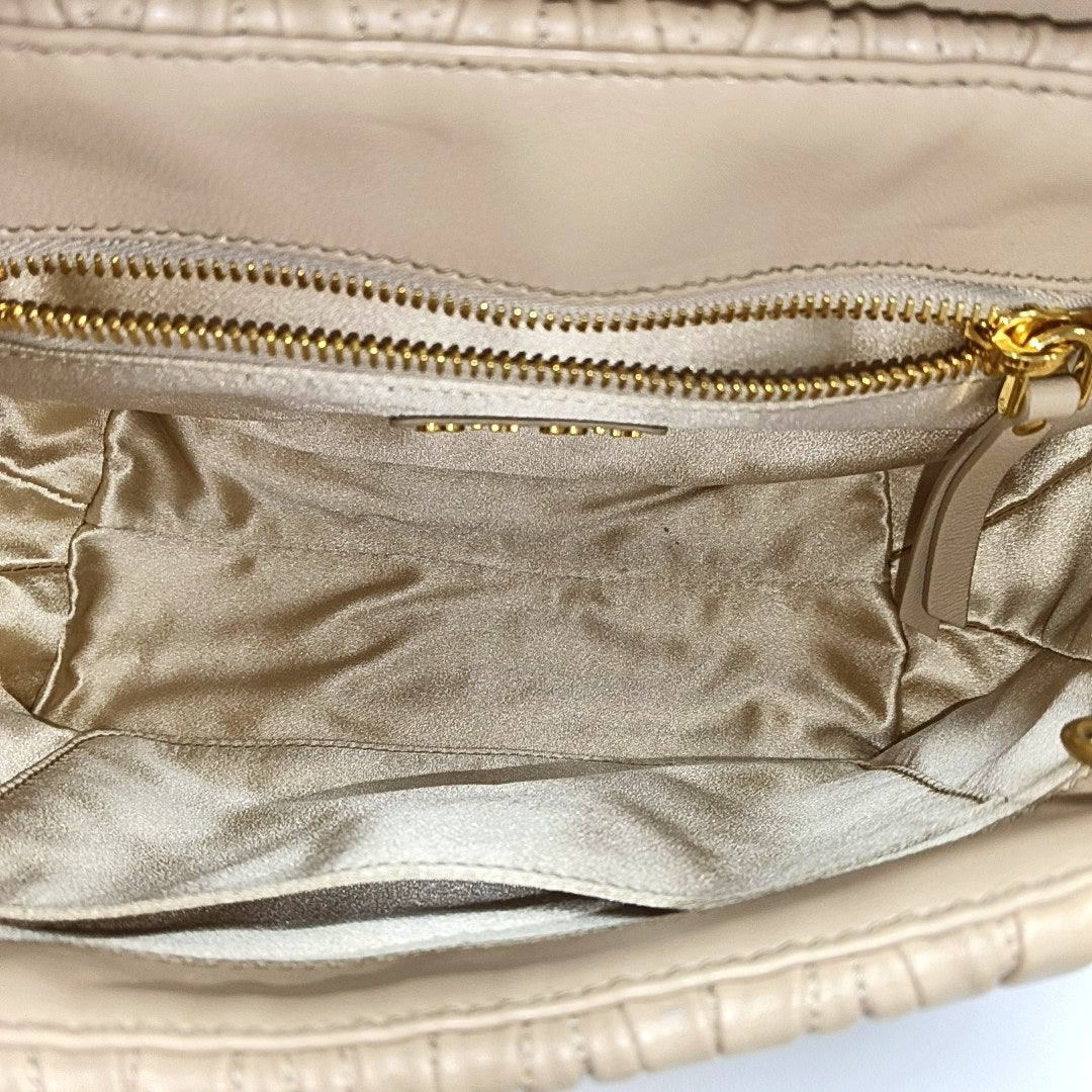 Matelassé Quilted Lambskin Beige