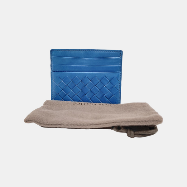Calfskin Blue Card Holder