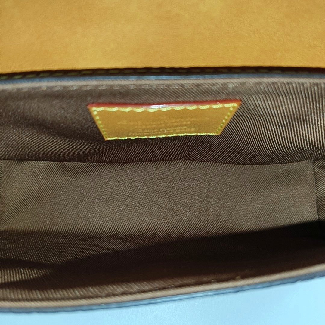 LOCKME EAST WEST Mini Damier Coated Canvas Multicolor