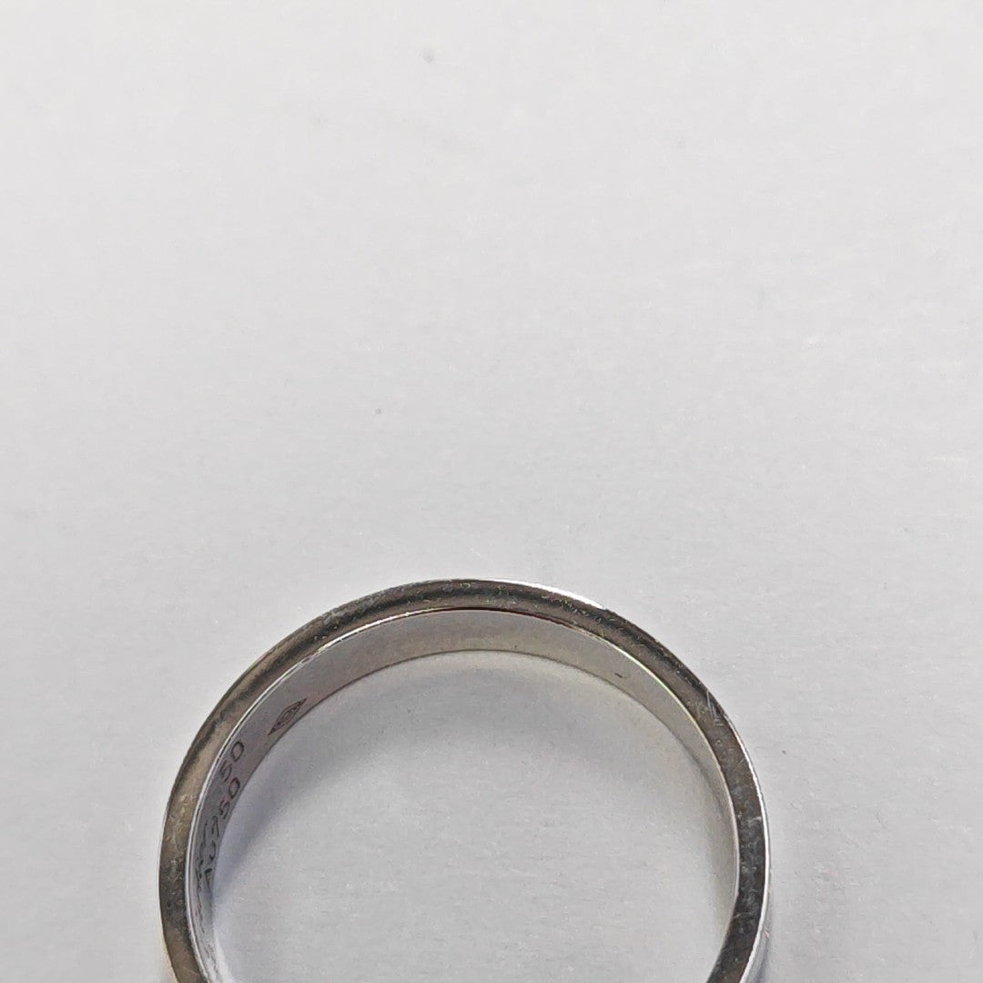 LOVE 18k White Gold Silver Ring EU 50