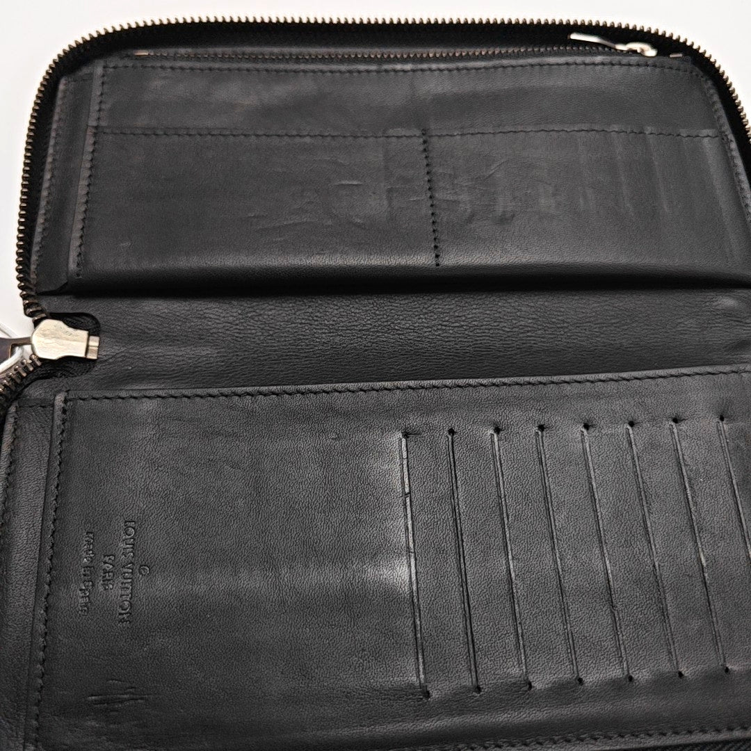 ZIPPY Damier Graphite Calfskin Black Wallet