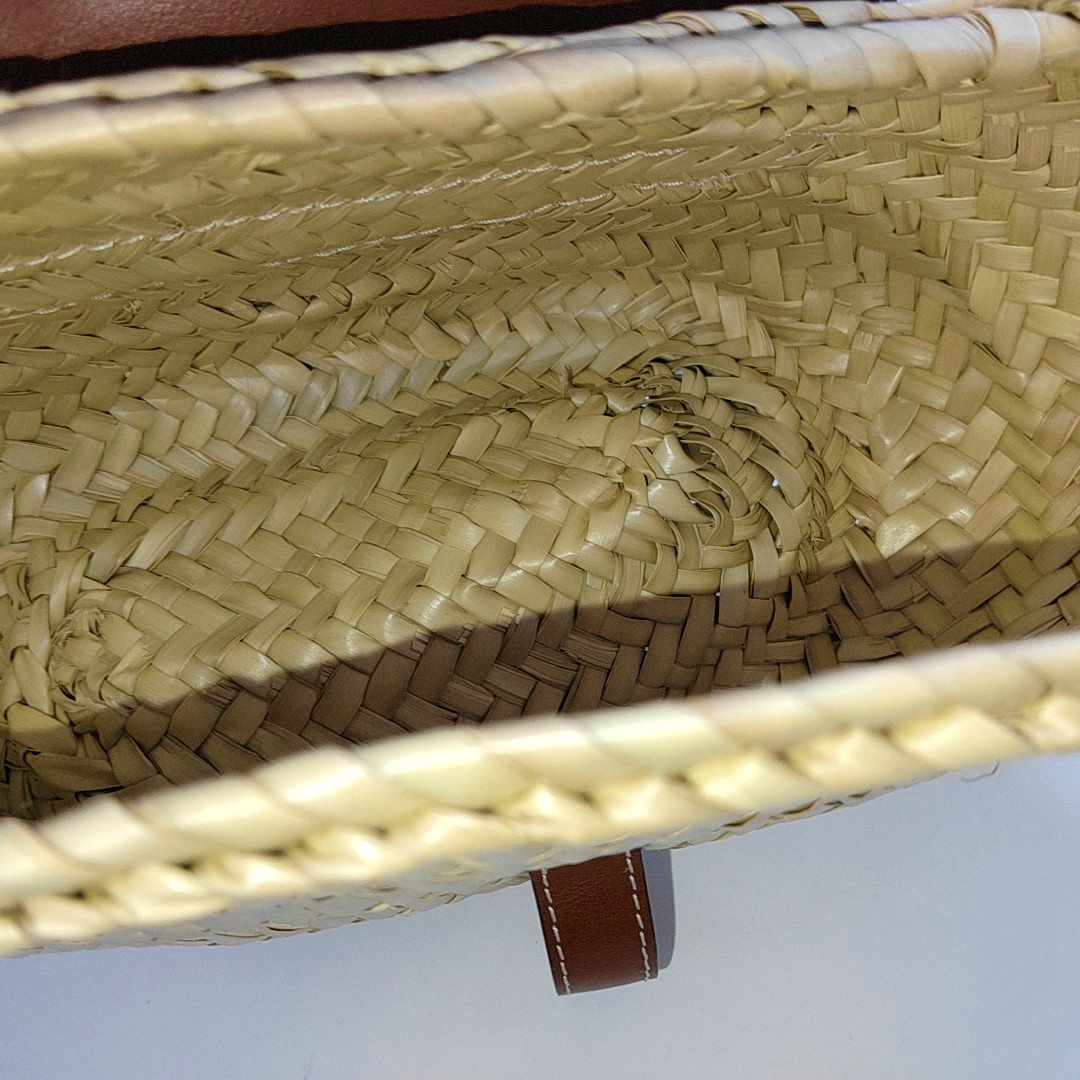 Straw Crossbody Bag Medium Beige
