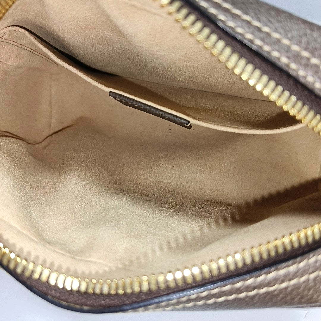 Ophidia Small Monogram Coated Canvas Beige
