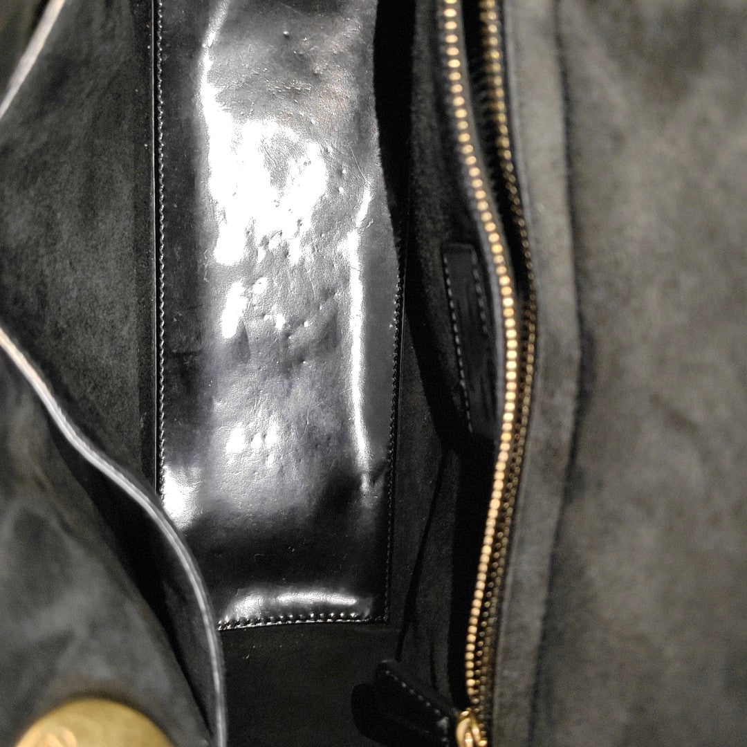 Lady Dior Medium Quilted Patent Leather Black