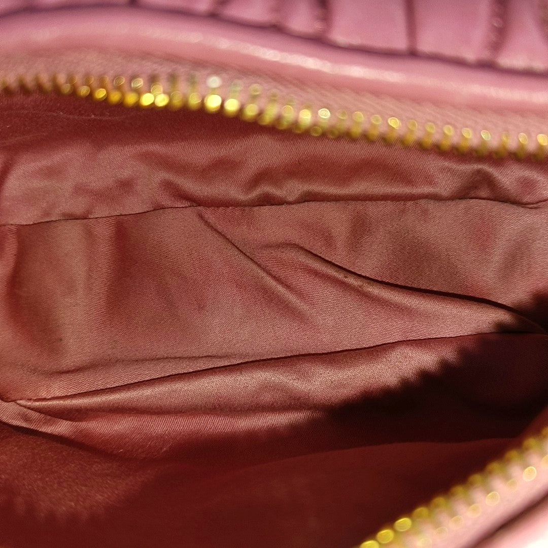 Wander Matelassé Small Quilted Lambskin Pink