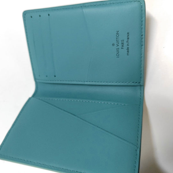 Damier Calfskin Card Holder Green