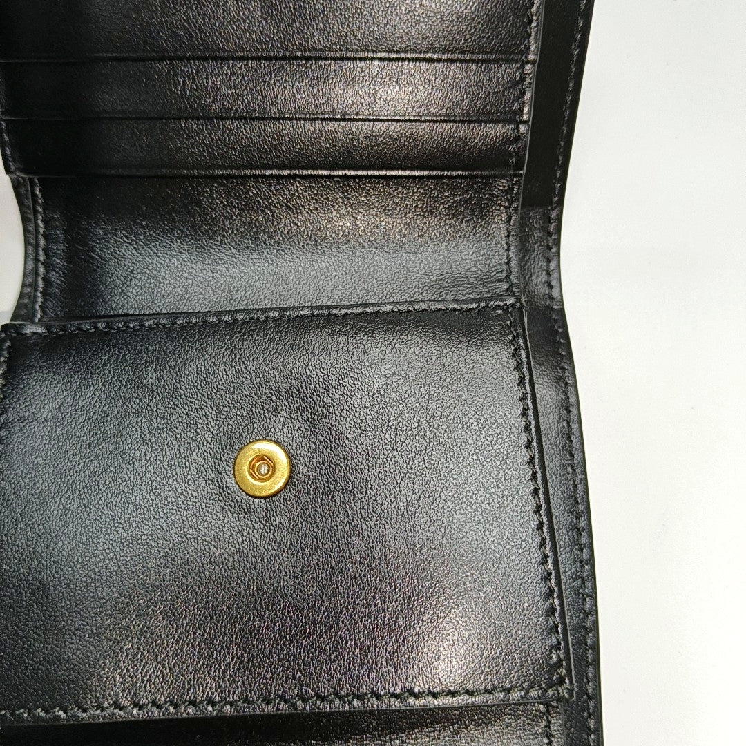 Calfskin Wallet Small Black