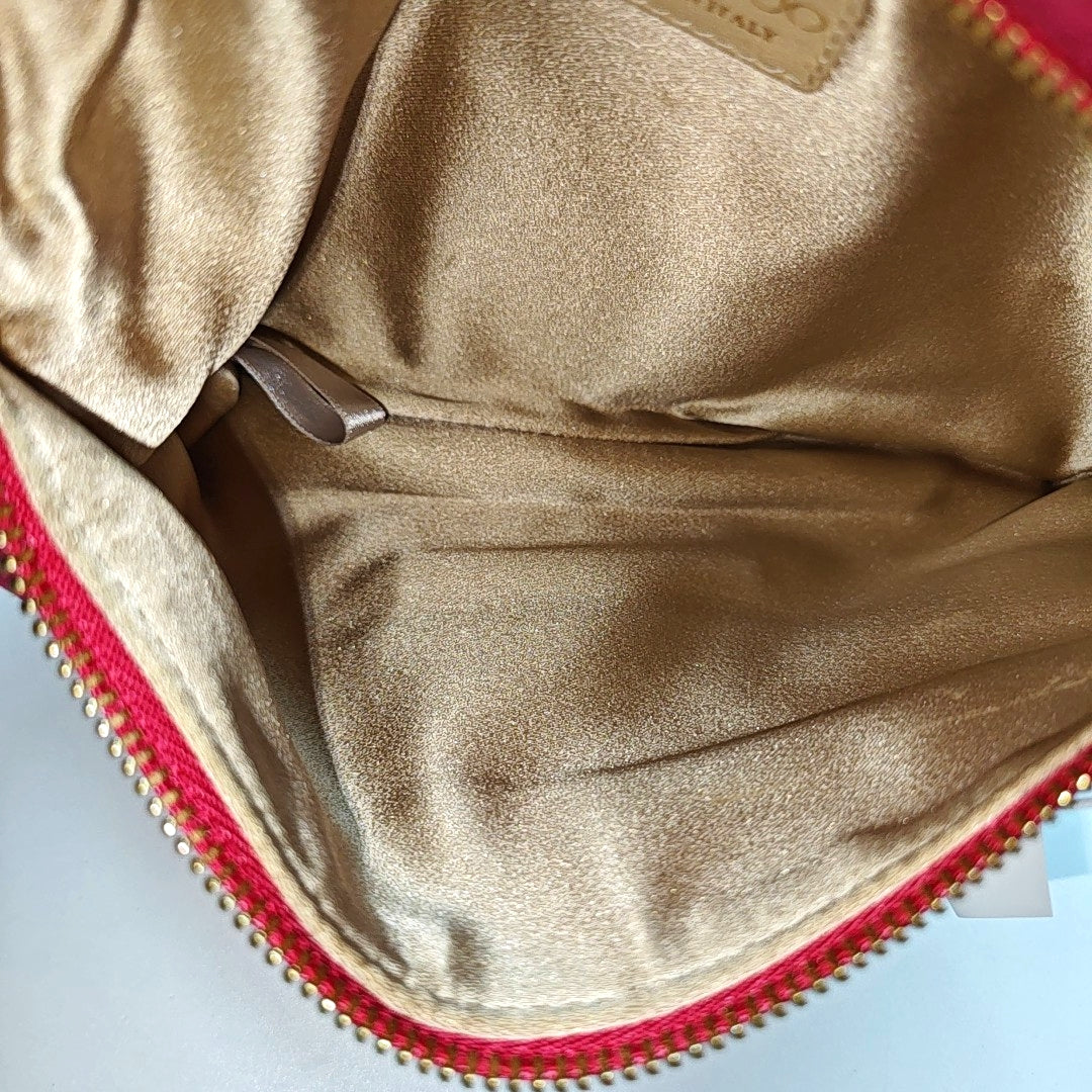 Fabric Crossbody Bag Red