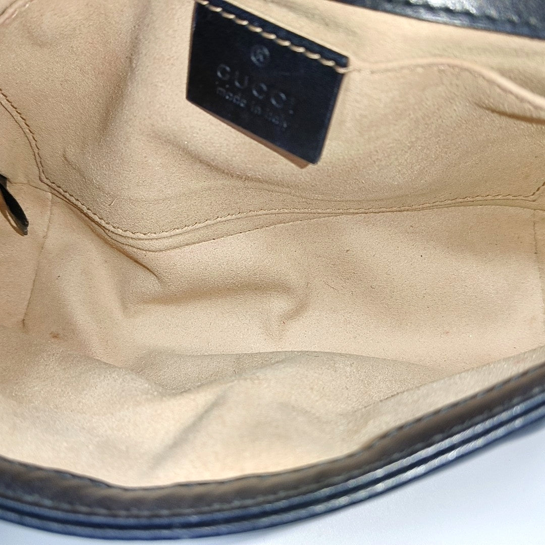 GG Marmont Small Quilted Calfskin Black