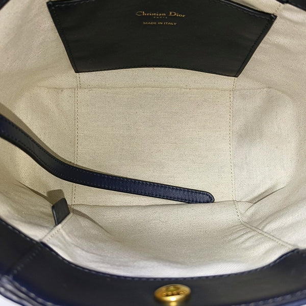 CD Signature Small Oblique Calfskin Blue