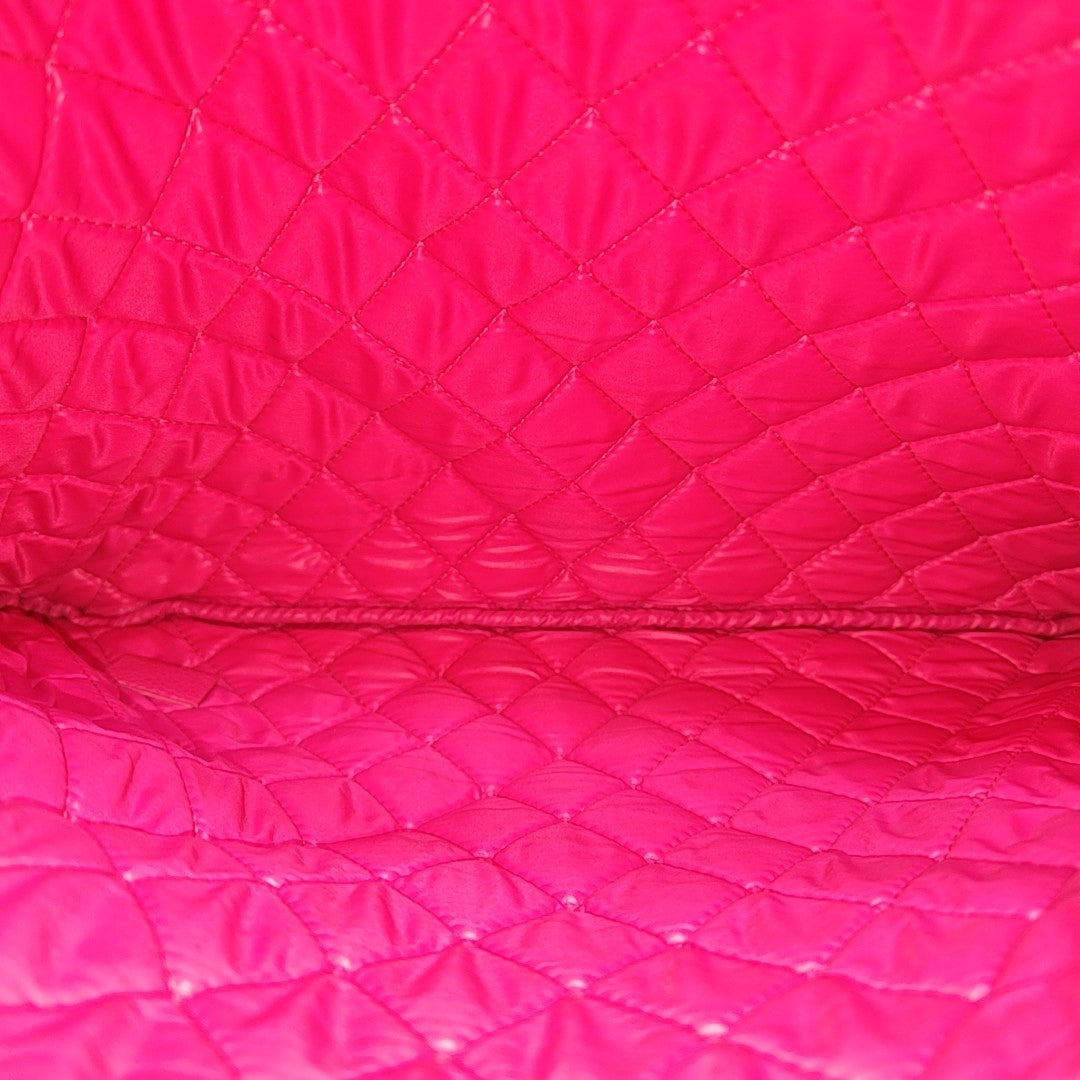 Quilted Grained Calfskin Clutch Pink