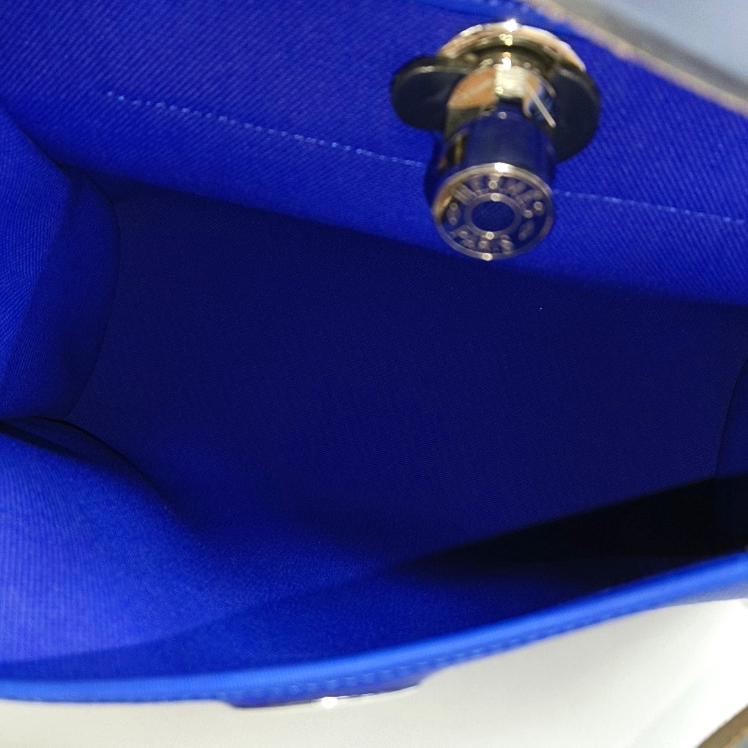 Authenticated pre-owned  Herbag 31 Canvas Blue - Shoulder Bag at Looply