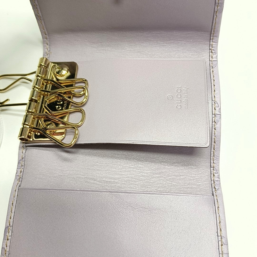 Monogram Calfskin Key Pouch Purple