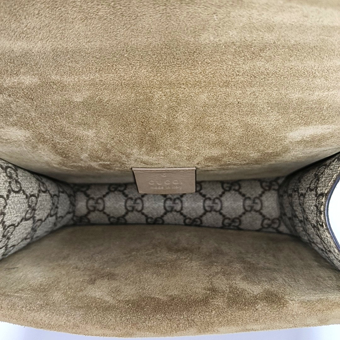 Dionysus Mini Monogram Coated Canvas Beige
