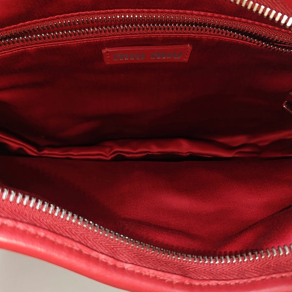 Calfskin Top Handle Bag Red