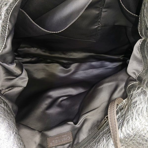 RODEO DRIVE Extra Large Calfskin Silver