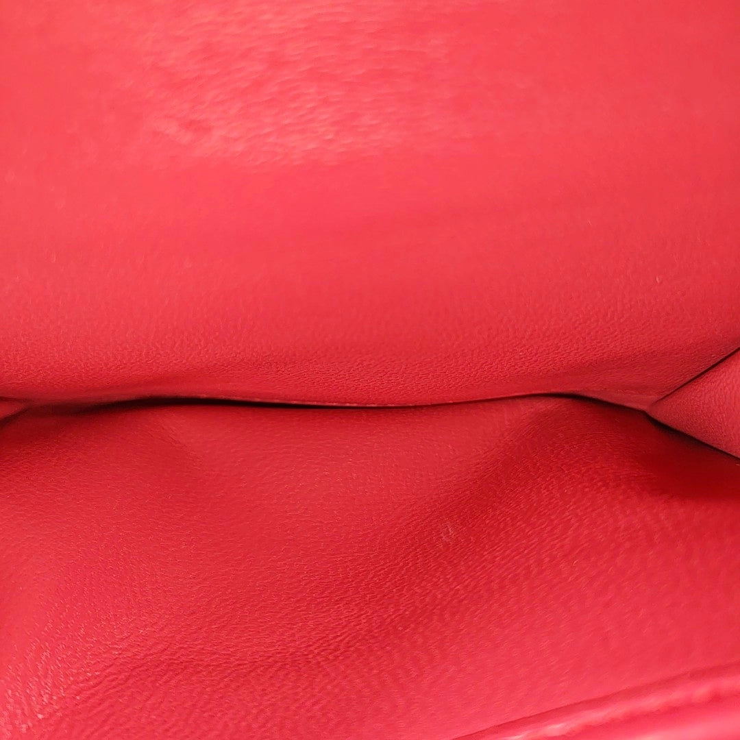 Matelassé Quilted Lambskin Red Card Holder