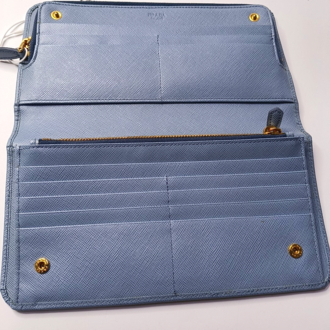 Saffiano Calfskin Wallet Blue