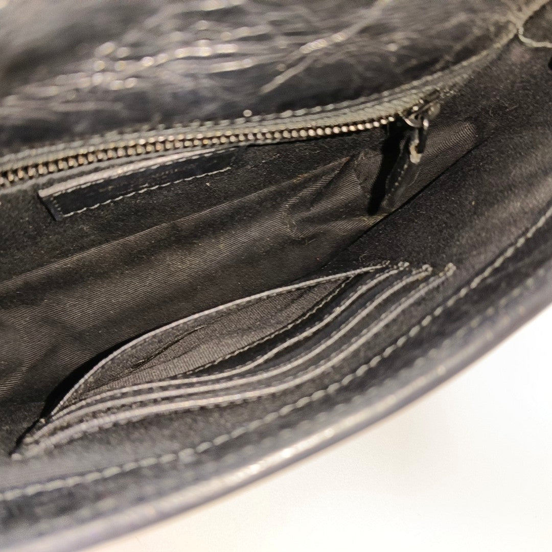 NIKI Mini Chevron Calfskin Black
