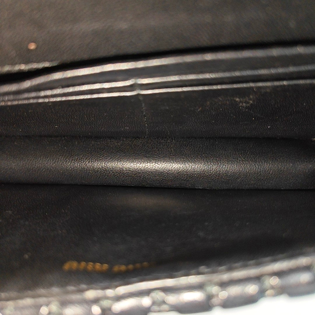 Miu Confidential Quilted Lambskin Black
