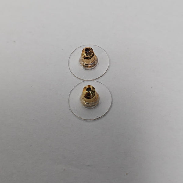 Metal Beige Stud Earrings