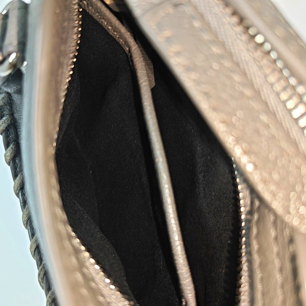 Classic Metallic Edge City Calfskin Gray
