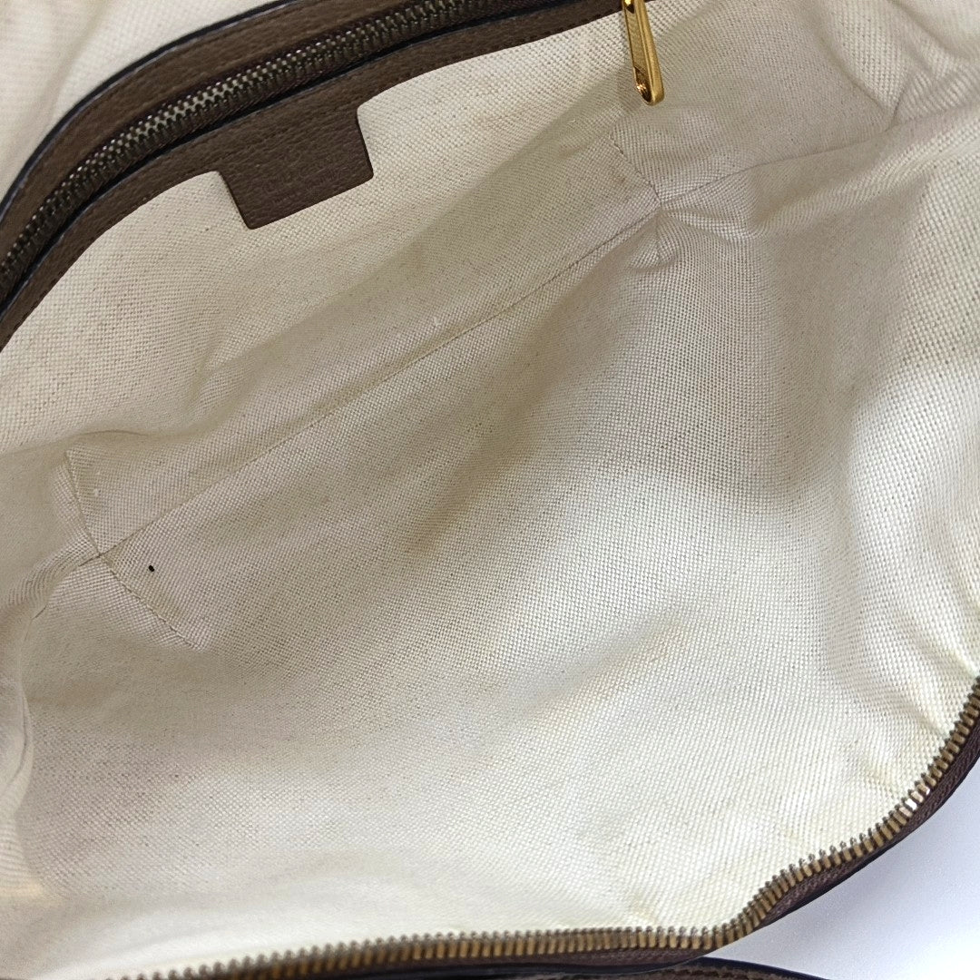 Ophidia Small Monogram Coated Canvas Beige