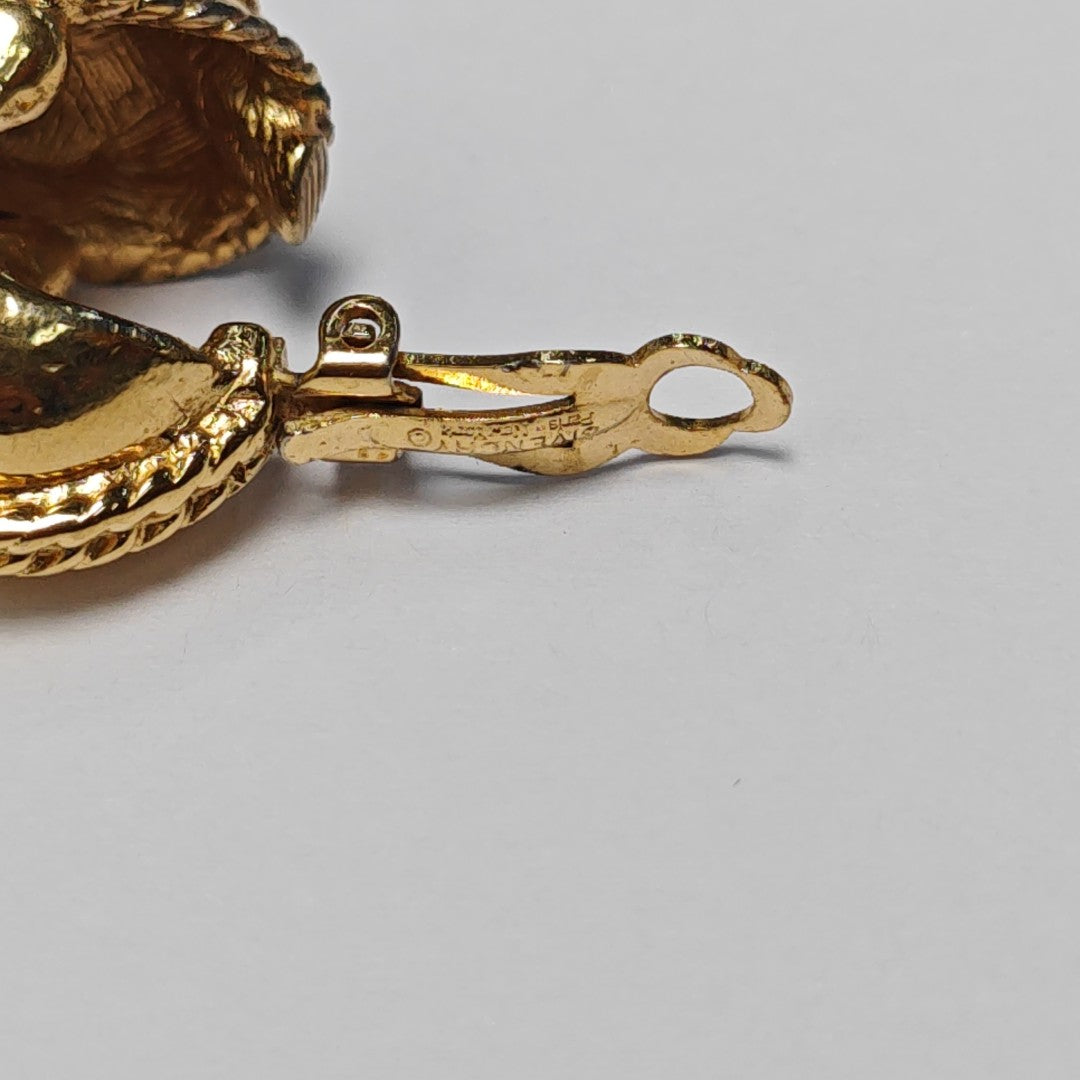Metal Gold Clip On Earrings