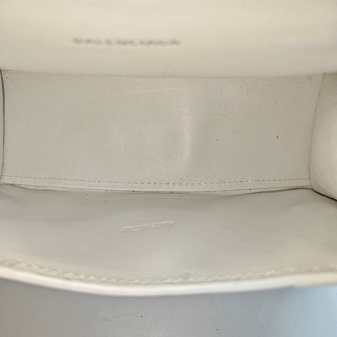 Hourglass Small Calfskin White