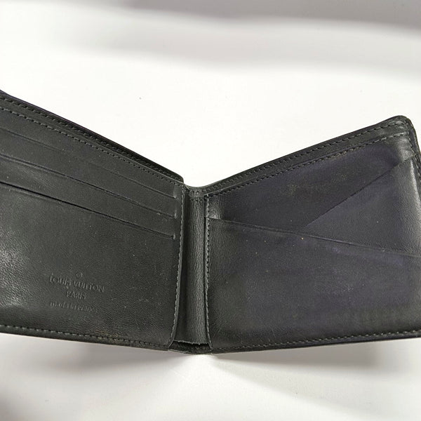 SLENDER Damier Coated Canvas Blue Wallet
