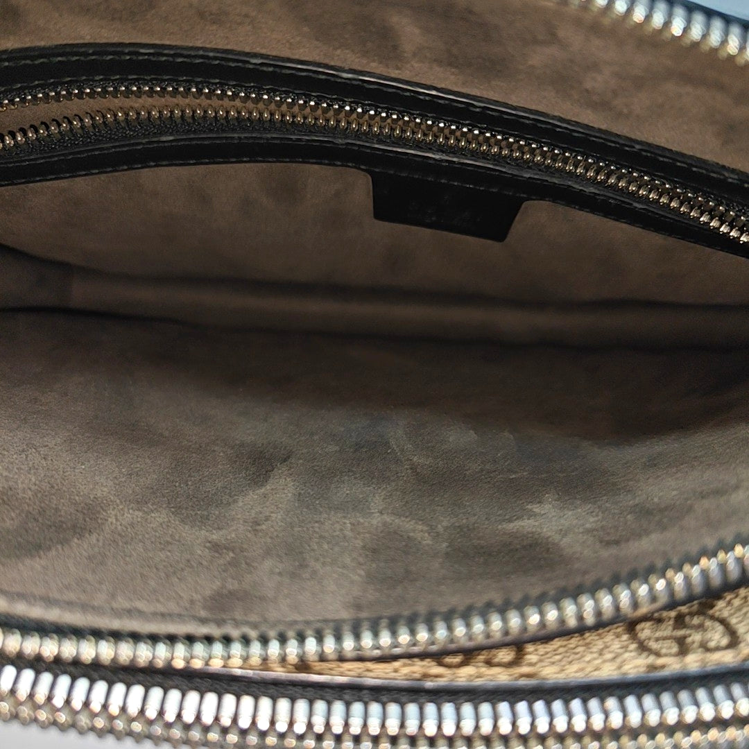 Monogram Coated Canvas Shoulder Bag Beige