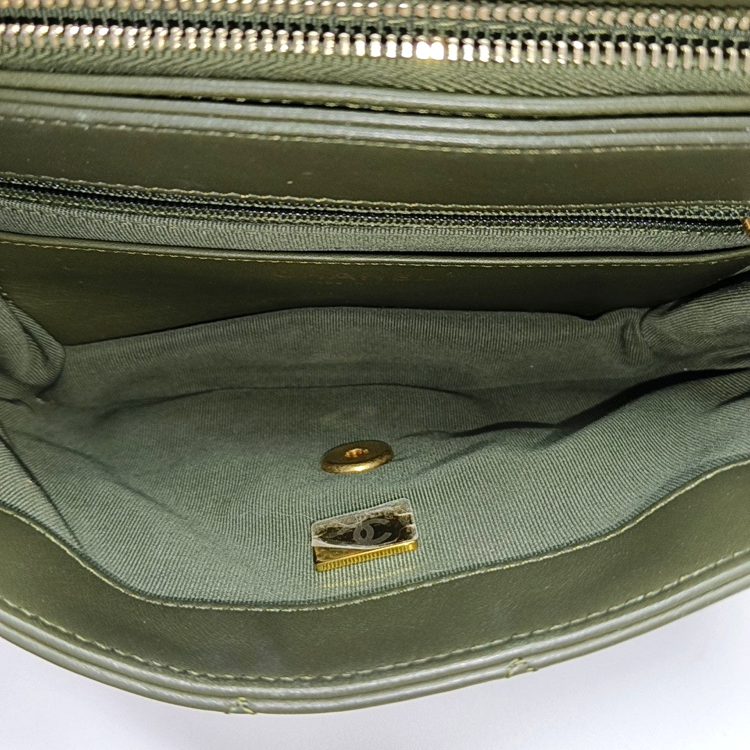 CLASSIC FLAP Mini Quilted Lambskin Green
