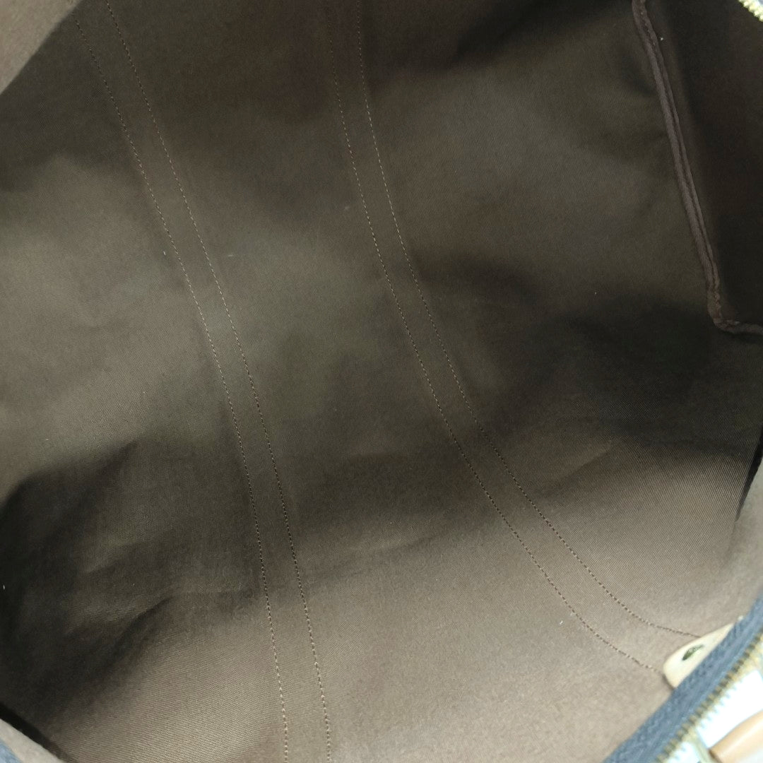 KEEPALL 55 Monogram Coated Canvas Brown