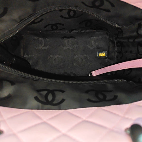 CAMBON Medium Quilted Calfskin Pink
