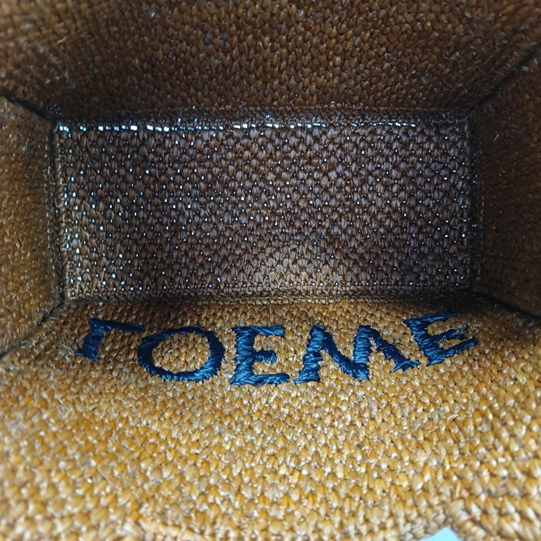 Font Tote Small Straw Brown