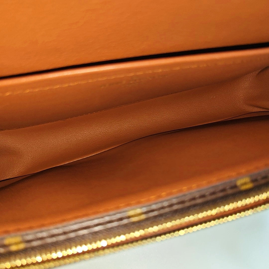 MARCEAU Monogram Coated Canvas Brown