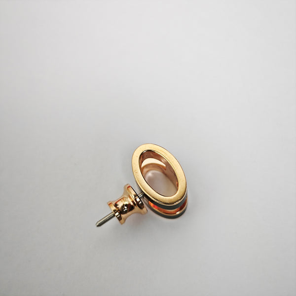 Pop H Metal Rose Gold Stud Earrings