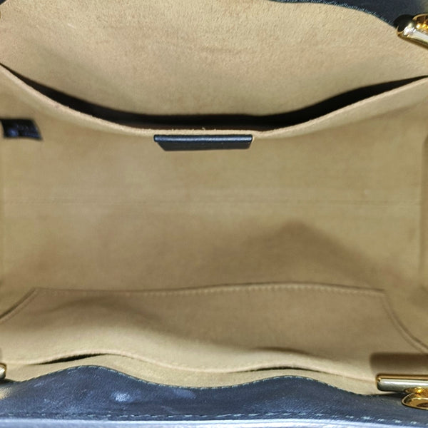 Padlock Small Monogram Coated Canvas Beige