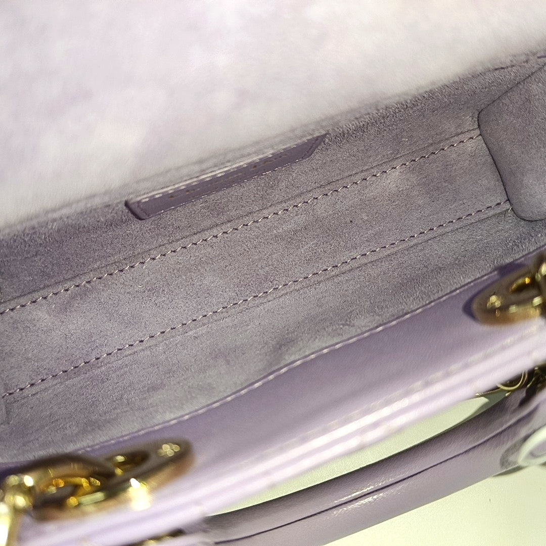 Lady D-Joy Super Mini Cannage Lambskin Purple
