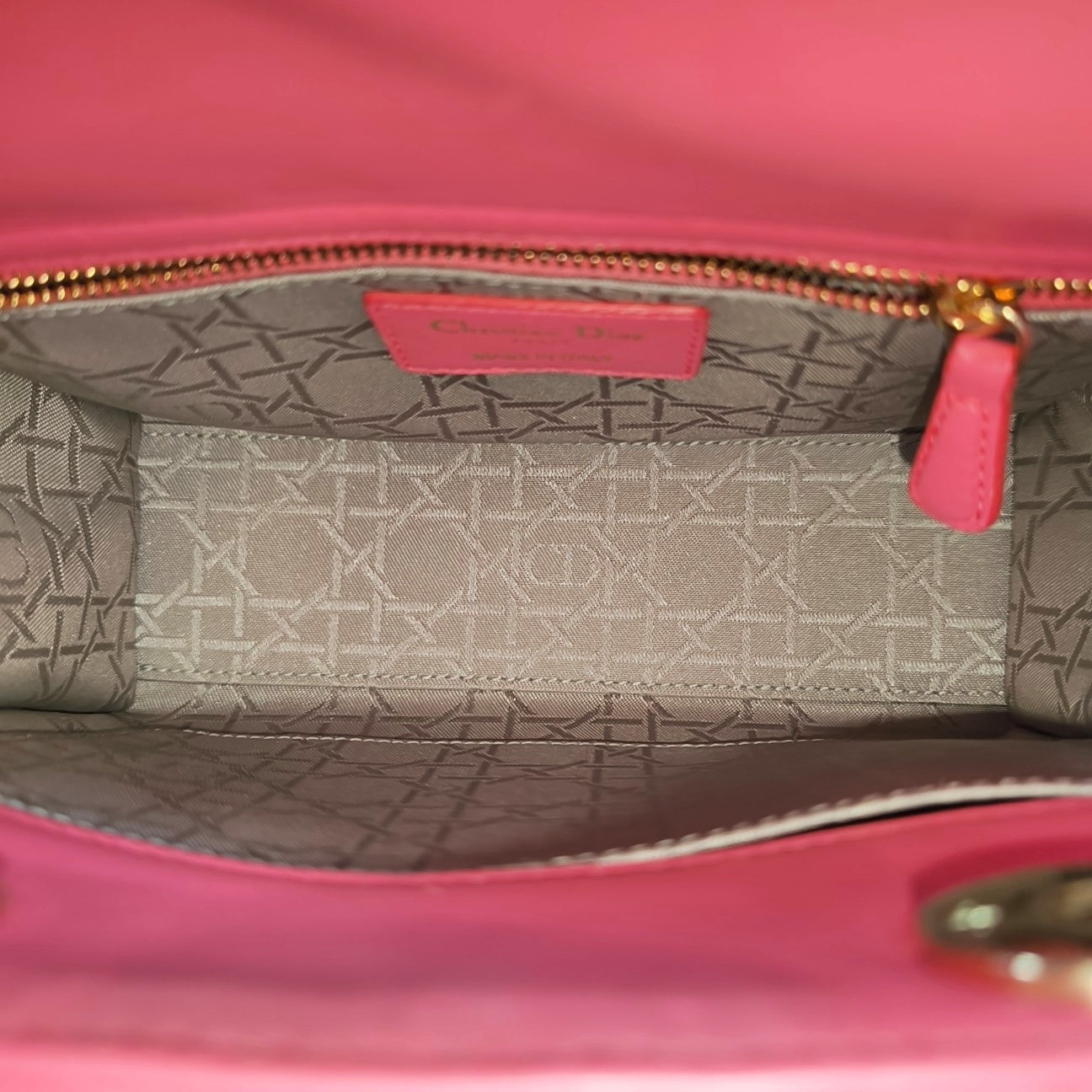 Lady Dior Small Cannage Lambskin Red