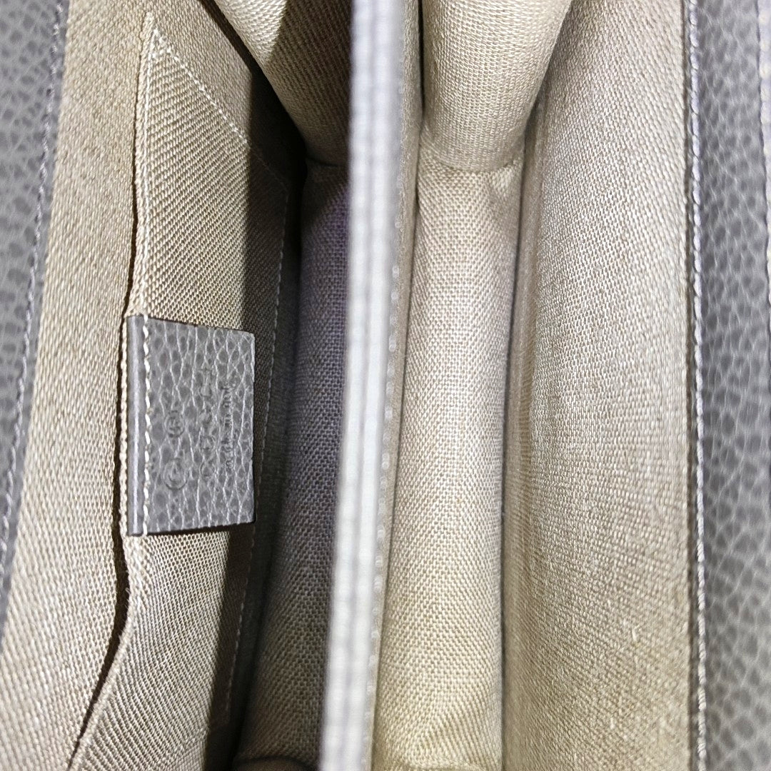 Authenticated pre-owned  Interlocking G Small Calfskin Grey - Shoulder Bag at Looply