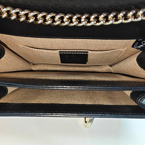 Interlocking G Small Calfskin Black