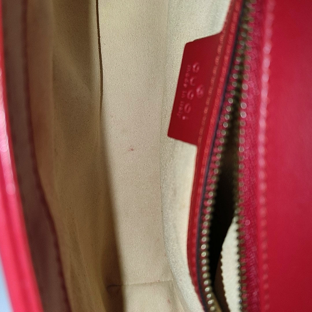 GG Marmont Medium Quilted Calfskin Red