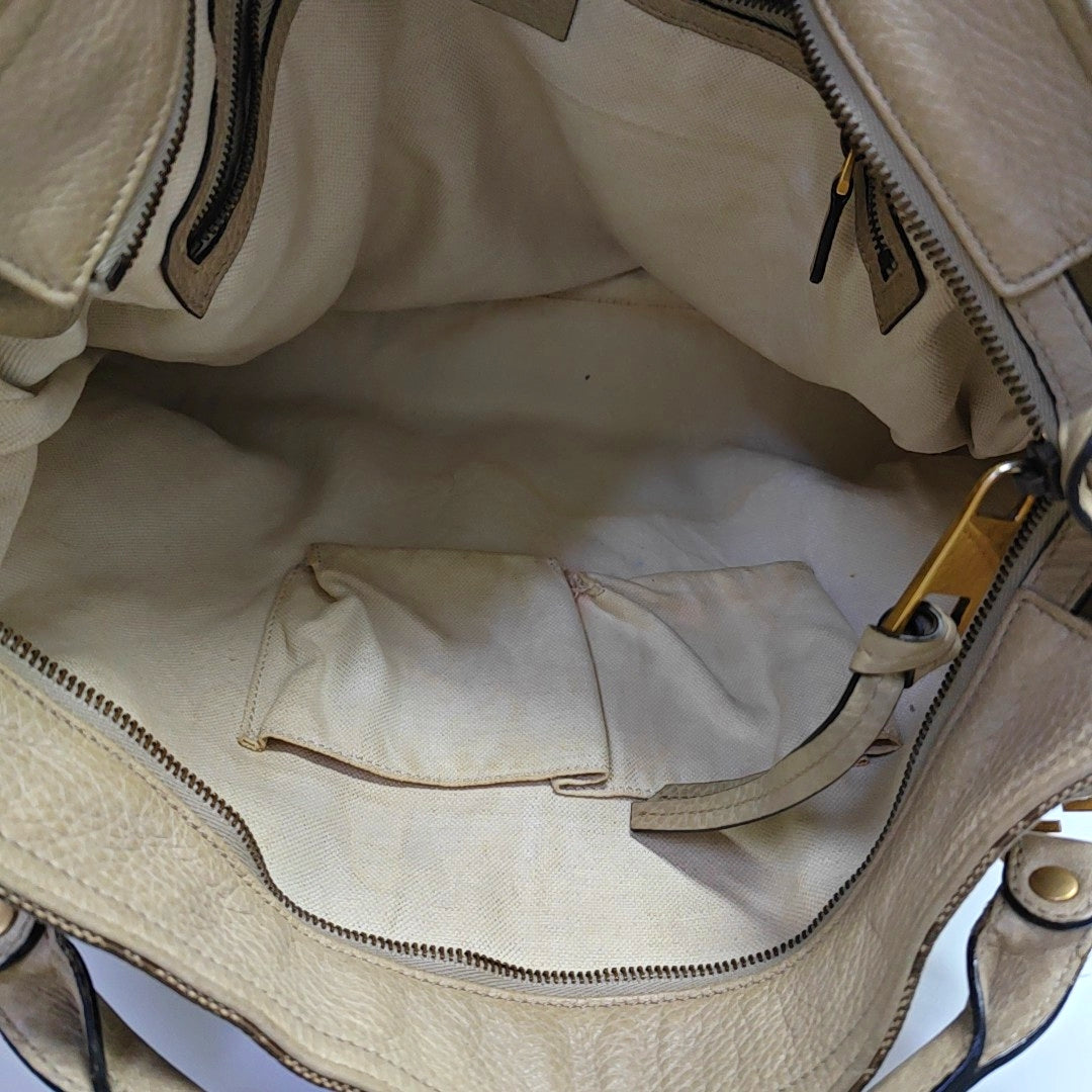 Monogram Canvas Tote Bag Beige