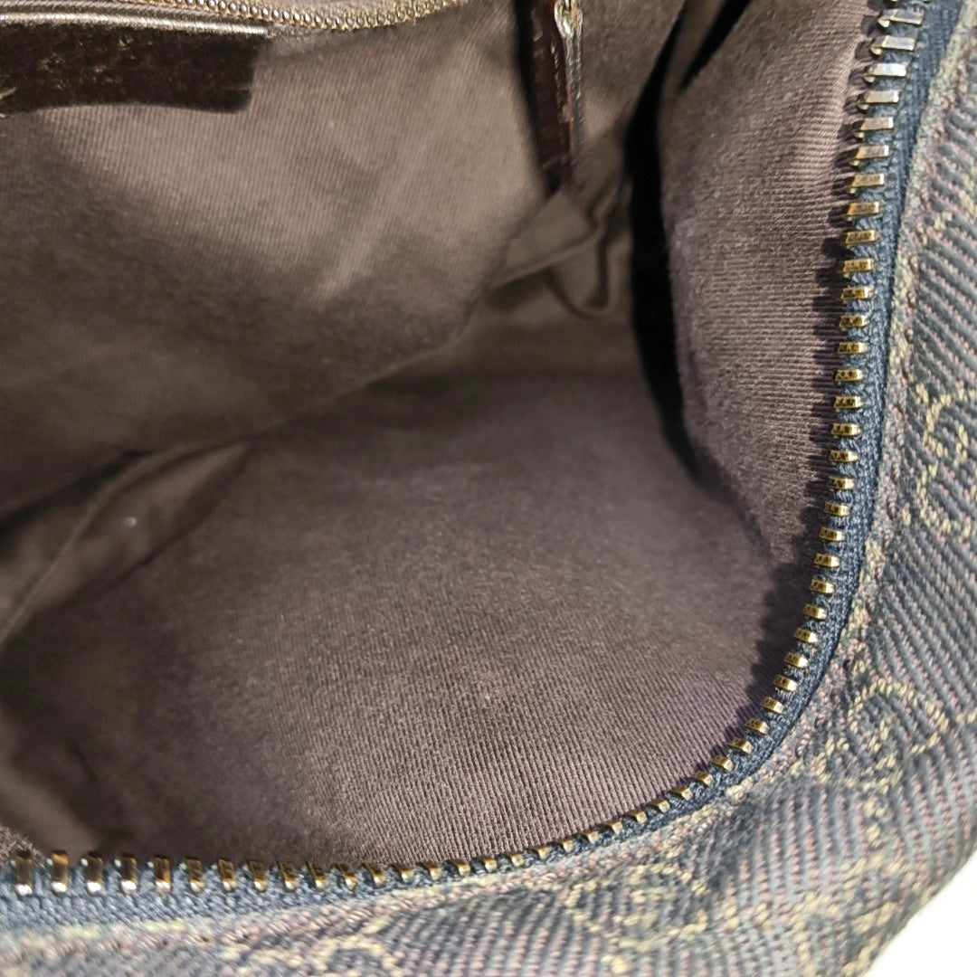 Monogram Canvas Shoulder Bag Brown