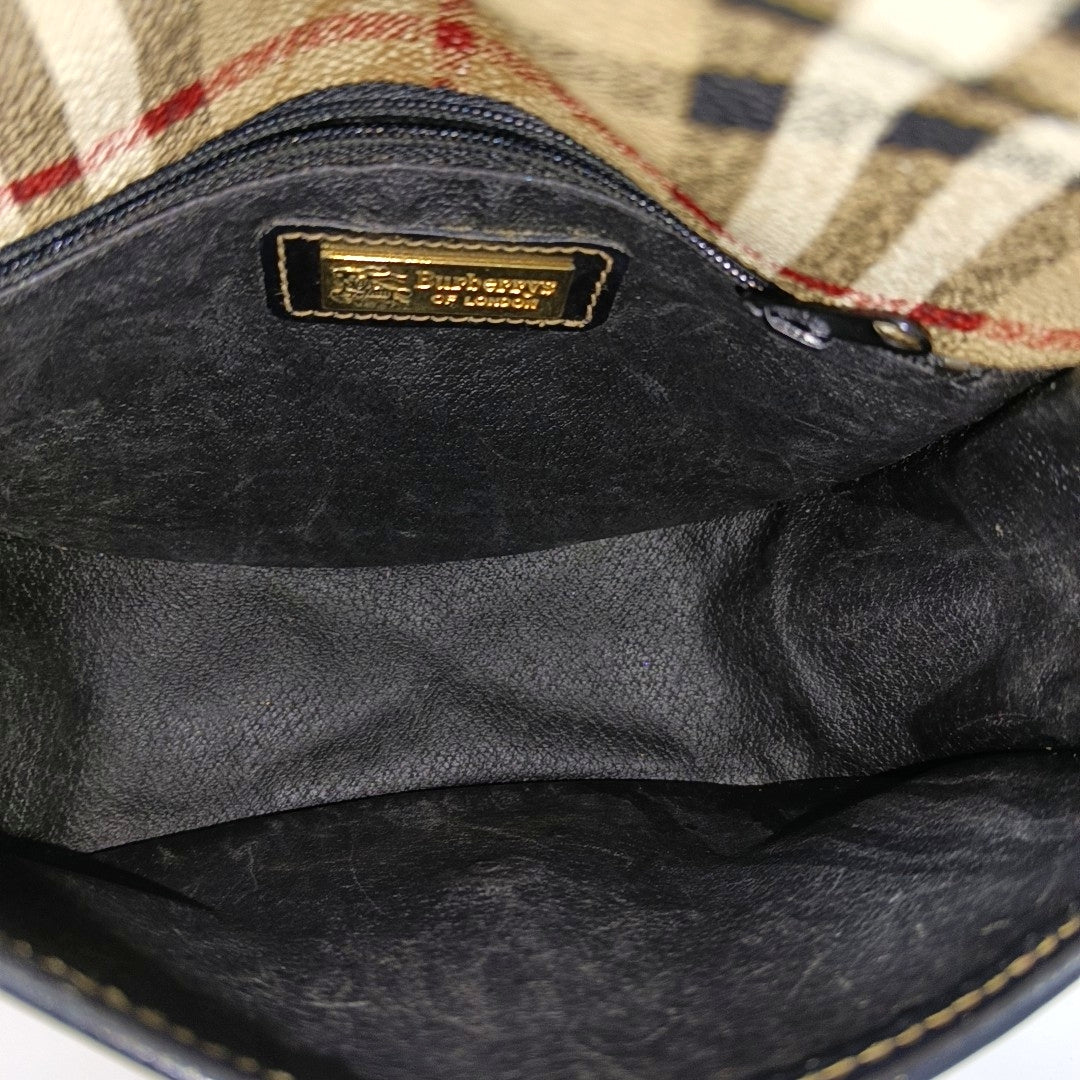 Coated Canvas Shoulder Bag Black